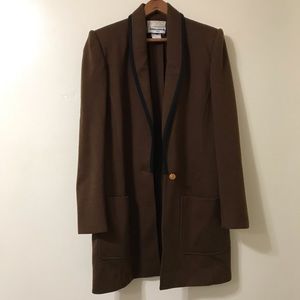 Sonia Rykiel Brown Wool Vintage Long Jacket